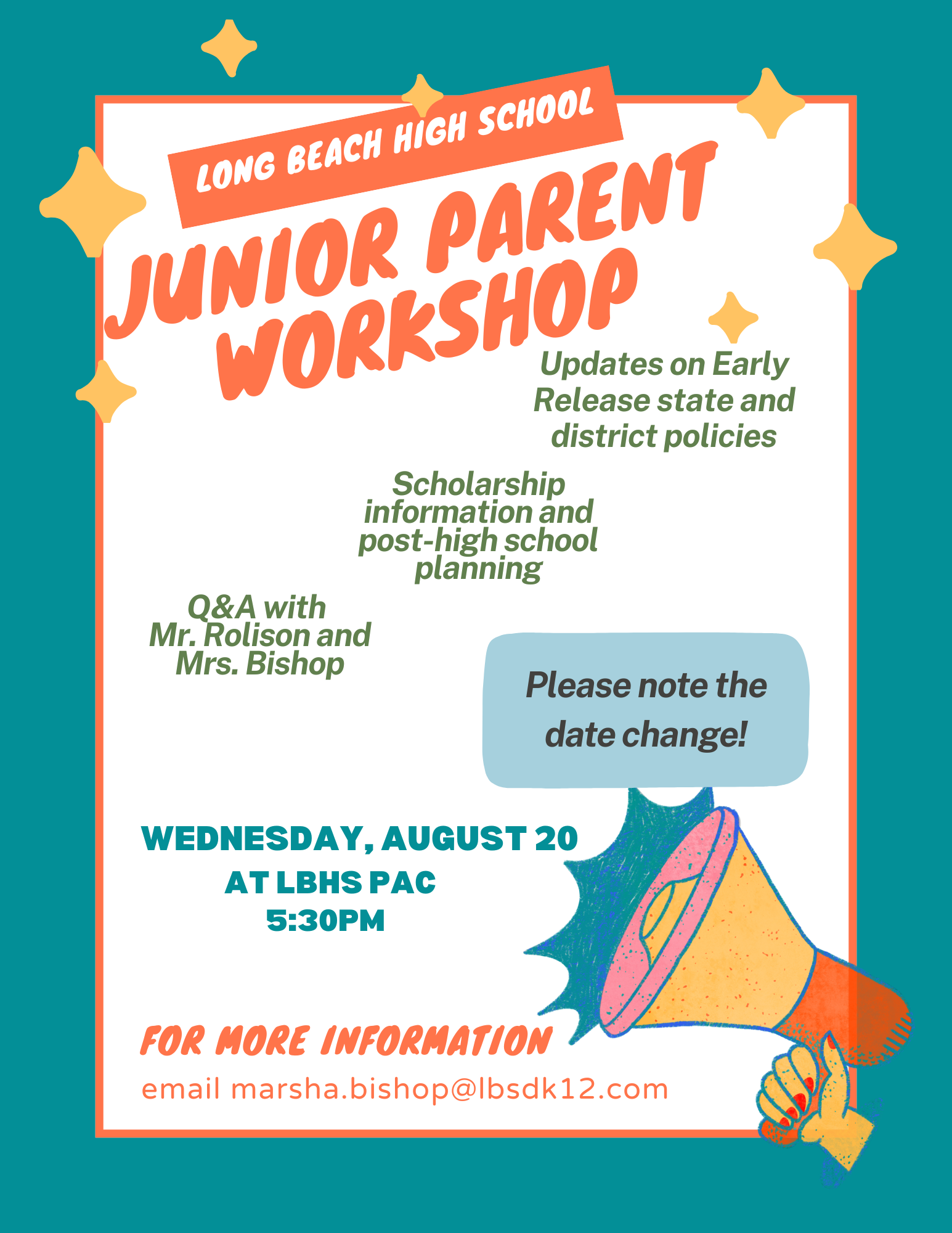 junior parent workshop